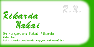 rikarda makai business card